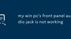 my win pc's front panel audio jack is not working