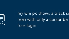 my win pc shows a black screen with only a cursor before login