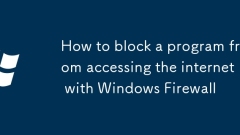 如何阻止程序使用Windows防火牆訪問Internet