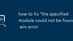 how to fix 'the specified module could not be found' win error