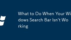Que faire lorsque votre barre de recherche Windows ne fonctionne pas
