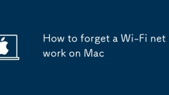 So vergessen Sie ein Wi-Fi-Netzwerk auf Mac