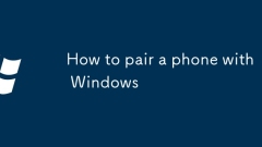 Comment associer un téléphone avec Windows