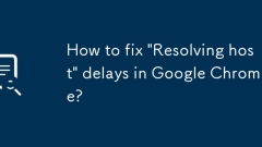 Comment corriger les retards de 'résolution de l'h?te' dans Google Chrome?