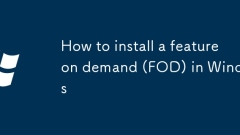 Comment installer une fonctionnalité à la demande (FOD) dans Windows