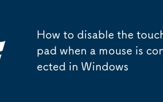 How to disable the touchpad when a mouse is connected in Windows