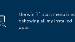 Menu Mula Win 11 tidak menunjukkan semua aplikasi saya yang dipasang