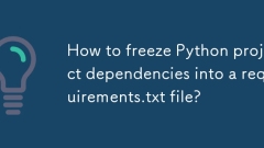 Bagaimana untuk membekukan kebergantungan projek python ke dalam fail keperluan.txt?