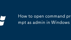 How to open command prompt as admin in Windows