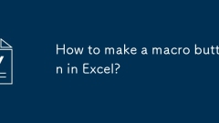 Comment faire un bouton macro dans Excel?