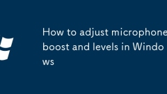How to adjust microphone boost and levels in Windows
