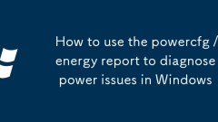 Verwendung des PowerCFG /Energy -Berichts zur Diagnose von Leistungsproblemen in Windows