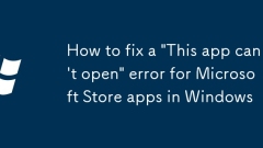So beheben Sie einen Fehler 'Diese App kann nicht ?ffnen' für Microsoft Store -Apps in Windows in Windows