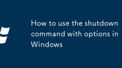 So verwenden Sie den Befehl zum Shutdown mit Optionen in Windows