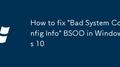 So beheben Sie 'Bad System Config Info' BSOD in Windows 10