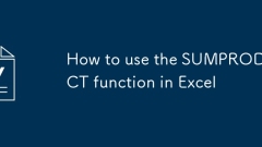 Comment utiliser la fonction de sumproduct dans Excel