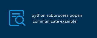 Python子流行式傳達示例