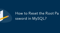Wie setze ich das Stammkennwort in MySQL zurück?