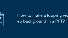 Comment faire un arrière-plan vidéo en boucle dans un PPT?