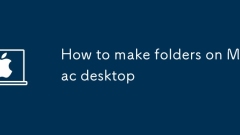 Comment faire des dossiers sur Mac Desktop