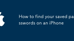 Comment trouver vos mots de passe enregistrés sur un iPhone