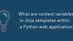 Was sind Kontextvariablen in Jinja -Vorlagen innerhalb einer Python -Webanwendung?