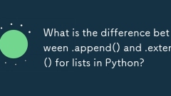Was ist der Unterschied zwischen .Append () und .extend () für Listen in Python?