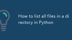 So listen Sie alle Dateien in einem Verzeichnis in Python auf