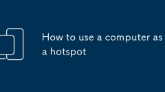 How to use a computer as a hotspot