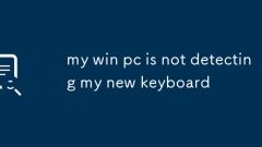 Mon PC Win ne détecte pas mon nouveau clavier