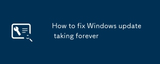 Comment réparer la mise à jour Windows à prendre pour une éternité