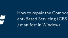 Reparatur des Komponenten-basierten Wartungsmittels (CBS) Manifest in Windows