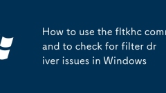 Comment utiliser la commande FLTKHC pour vérifier les problèmes de pilote de filtre dans Windows