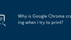 Why is Google Chrome crashing when I try to print?