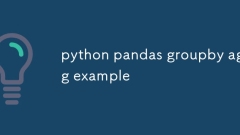 Python Pandas Groupby Agg Exemple