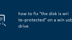 how to fix 'the disk is write-protected' on a win usb drive