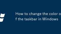 Cara menukar warna bar tugas di Windows