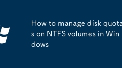 Cara Mengurus Kuota Cakera pada Jilid NTFS di Windows