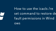 Cara Menggunakan Perintah ICACLS /Reset untuk Mengembalikan Kebenaran Lalai di Windows