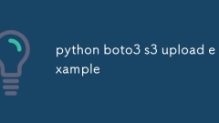 Exemple de téléchargement Python Boto3 S3