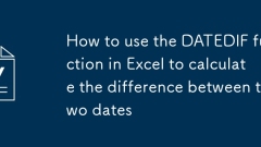 How to use the DATEDIF function in Excel to calculate the difference between two dates