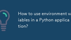 Comment utiliser les variables d'environnement dans une application Python?
