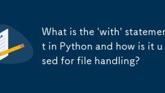 Quelle est l'instruction «avec» dans Python et comment est-elle utilisée pour la gestion des fichiers?