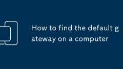 How to find the default gateway on a computer