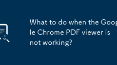 What to do when the Google Chrome PDF viewer is not working?
