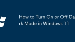 Cara menghidupkan atau mematikan mod gelap di Windows 11
