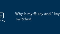 Why is my @ key and ' key switched