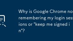 Why is Google Chrome not remembering my login sessions or 'keep me signed in'?