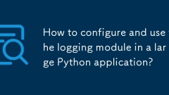 How to configure and use the logging module in a large Python application?