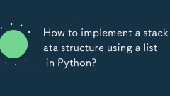How to implement a stack data structure using a list in Python?